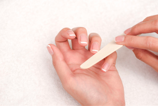Filing nails for nail health